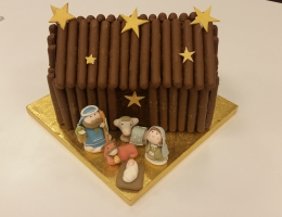 Christmas nativity cake