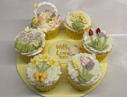 Springtime cupcake mini platter