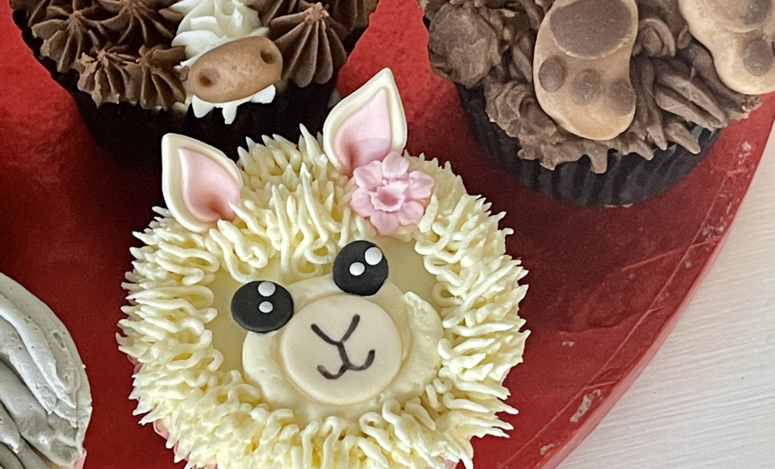 Piped Animal Cupcakes - Cake School