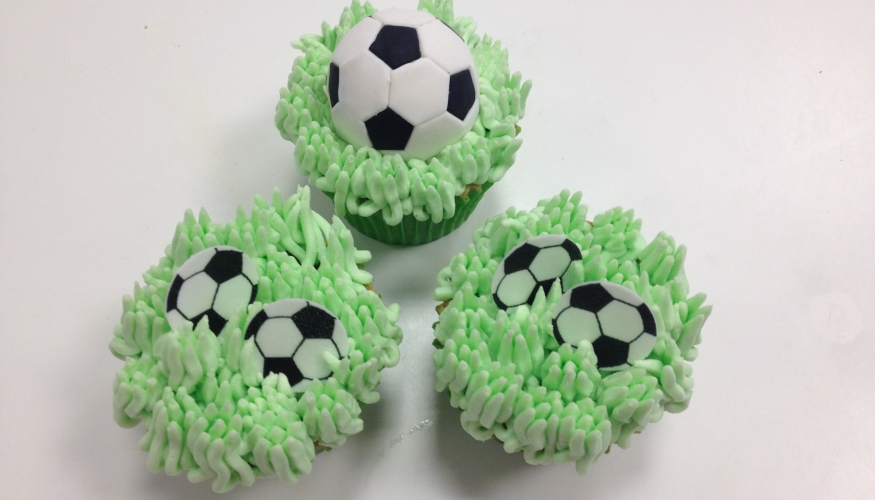 Football cupcakes