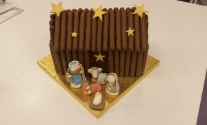 Christmas nativity cake